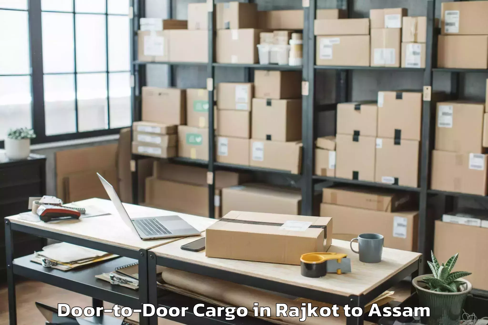 Reliable Rajkot to Guwahati University Door To Door Cargo